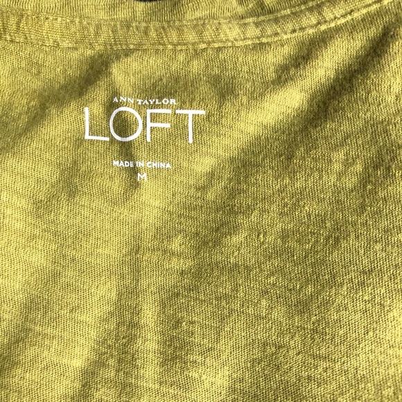 Ann Taylor Loft beaded peplum green peplum tank M - Picture 4 of 4